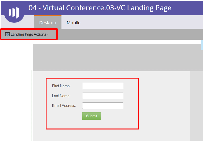 Landing Page Form
