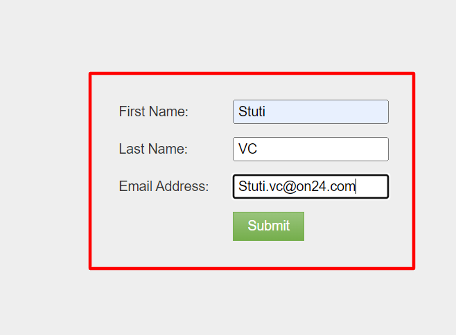 Landing Page Form