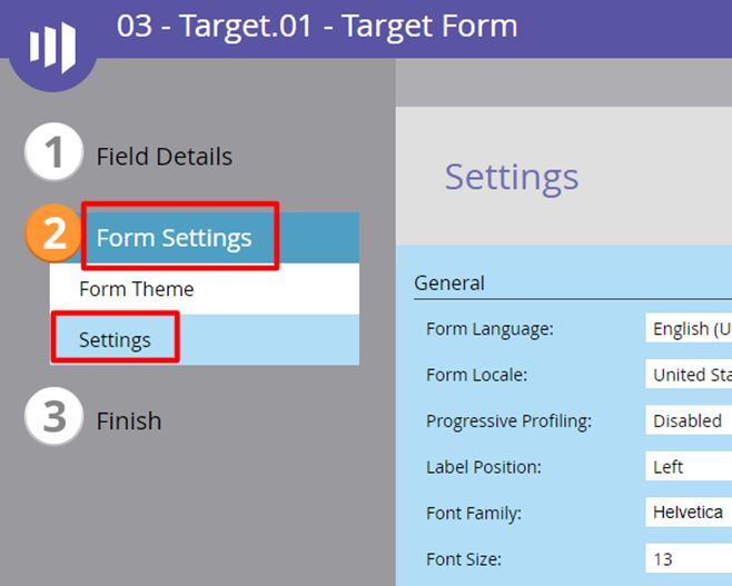 Form Settings