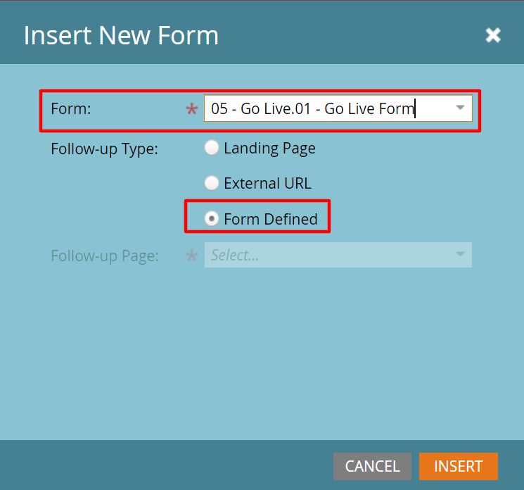 Insert New Form