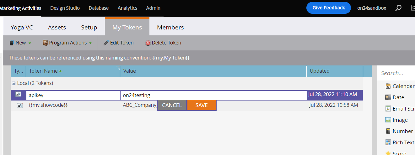 Save Button
