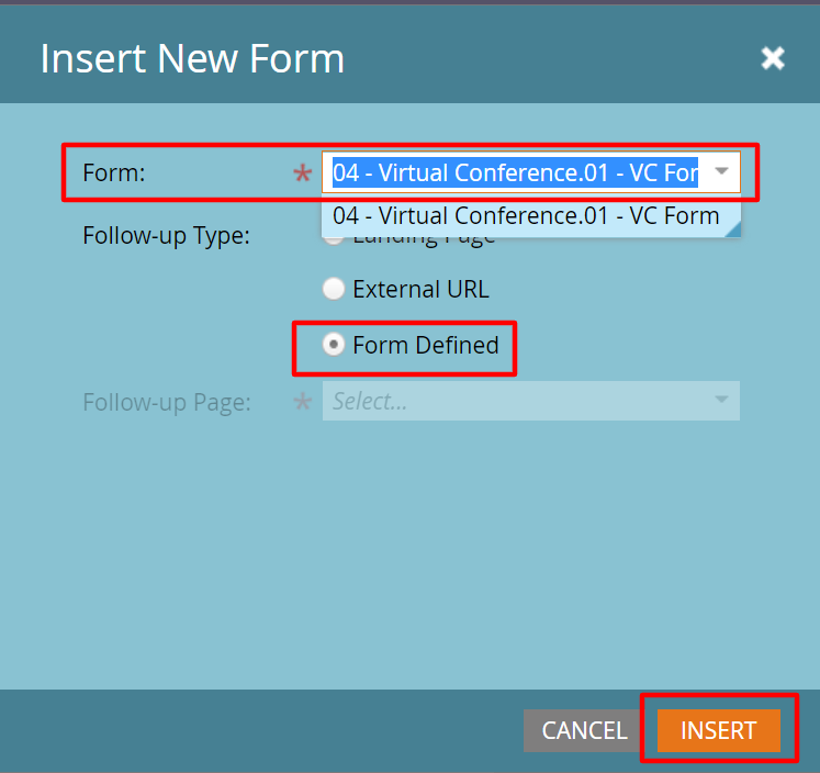 Insert New Form