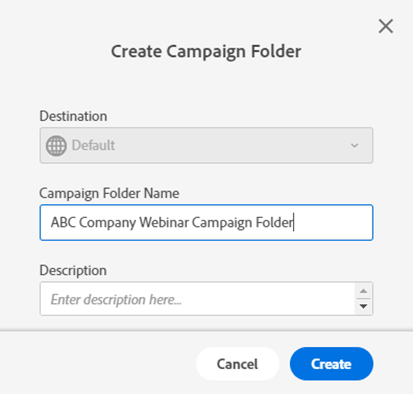 Blue Create Button