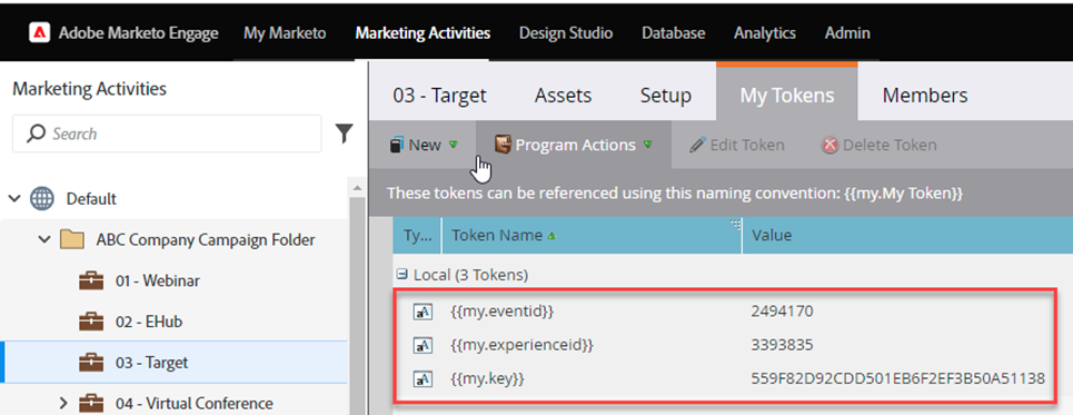 3 Tokens Created