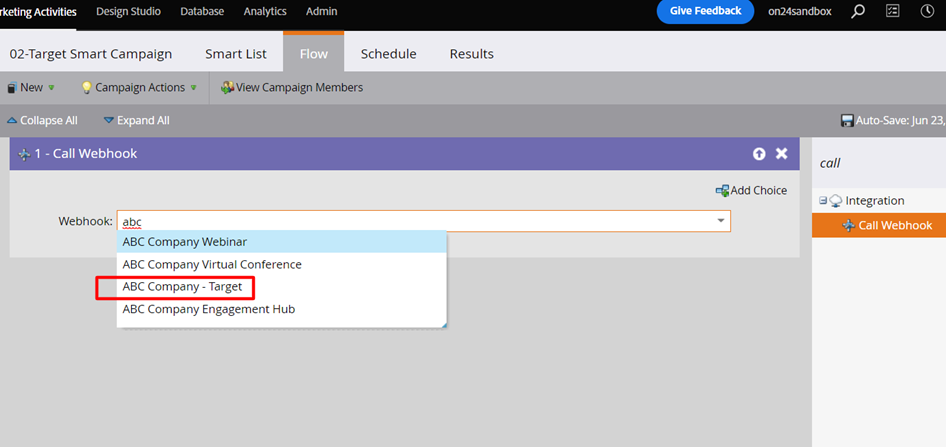 Search Webhook