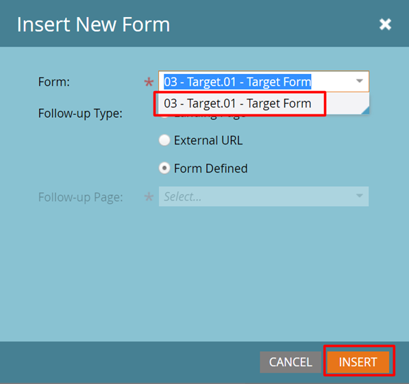 Insert New Form