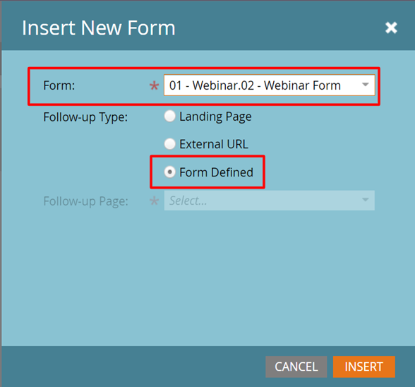 Insert New Form