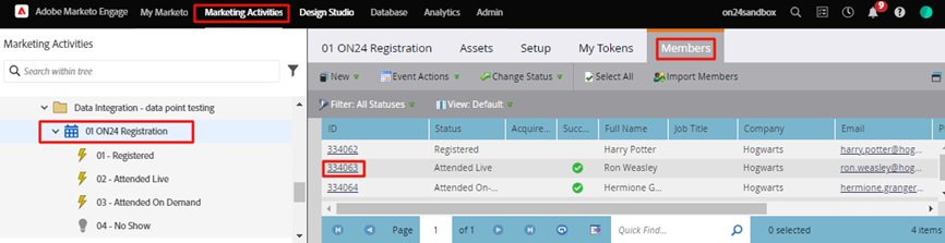 Members Tab