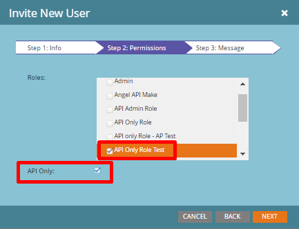 API Only Field