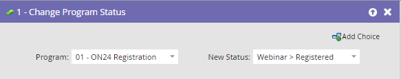 Change Program Status