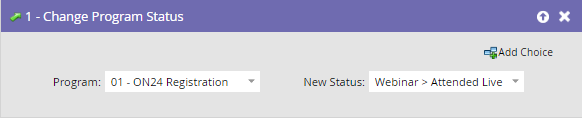 Change Program Status