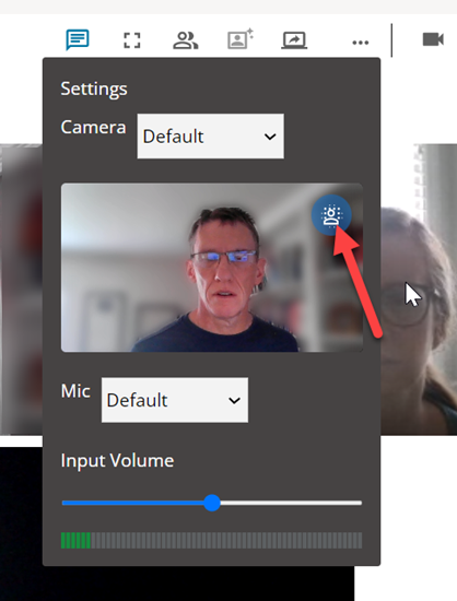 Settings blue background