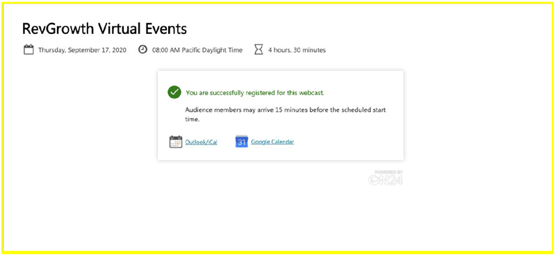 You are successfully registered for this webcast