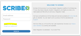 Create new scribe account