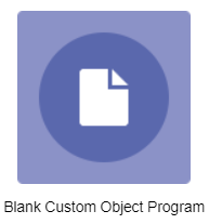 Blank Custom Object Program