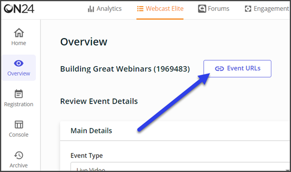 Event URLs