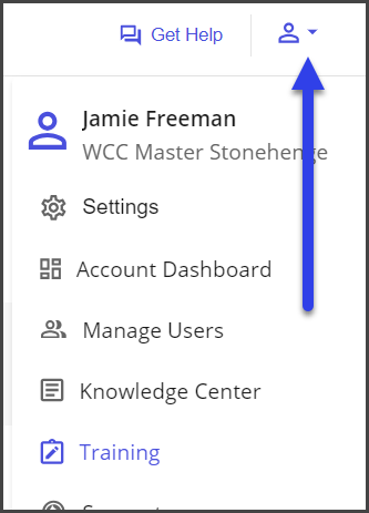 open account profile to find training.png