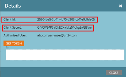 Client Id and Client Secret