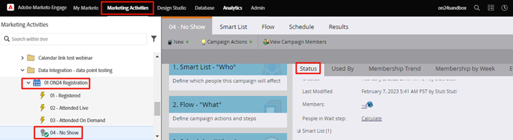 Status Tab