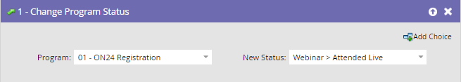 Change Program Status