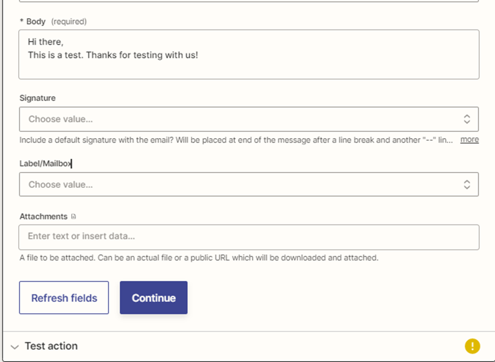 Message Fields