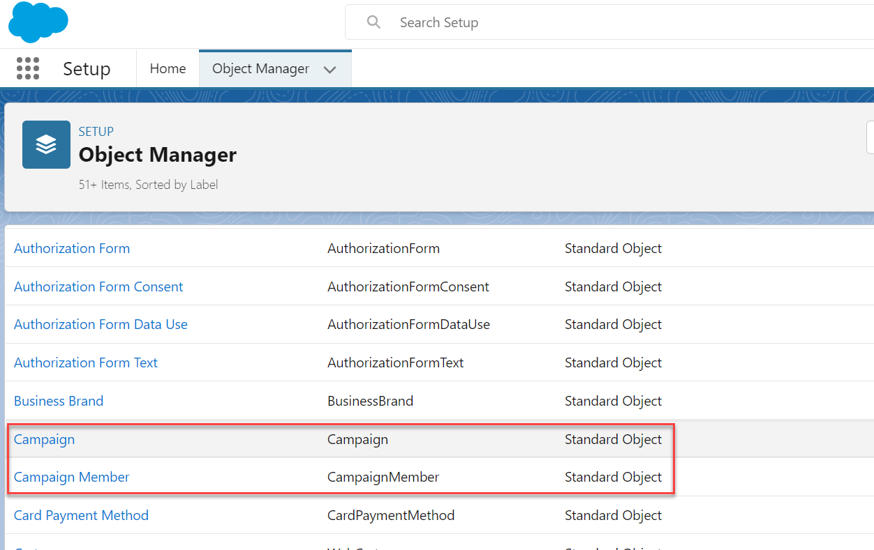 Salesforce Object Manager