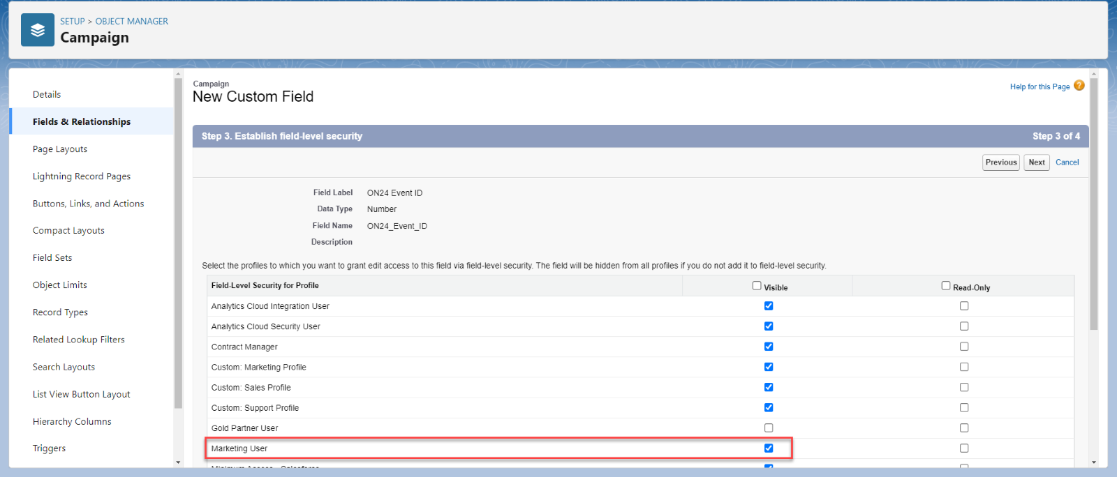 Marketing User Checkbox