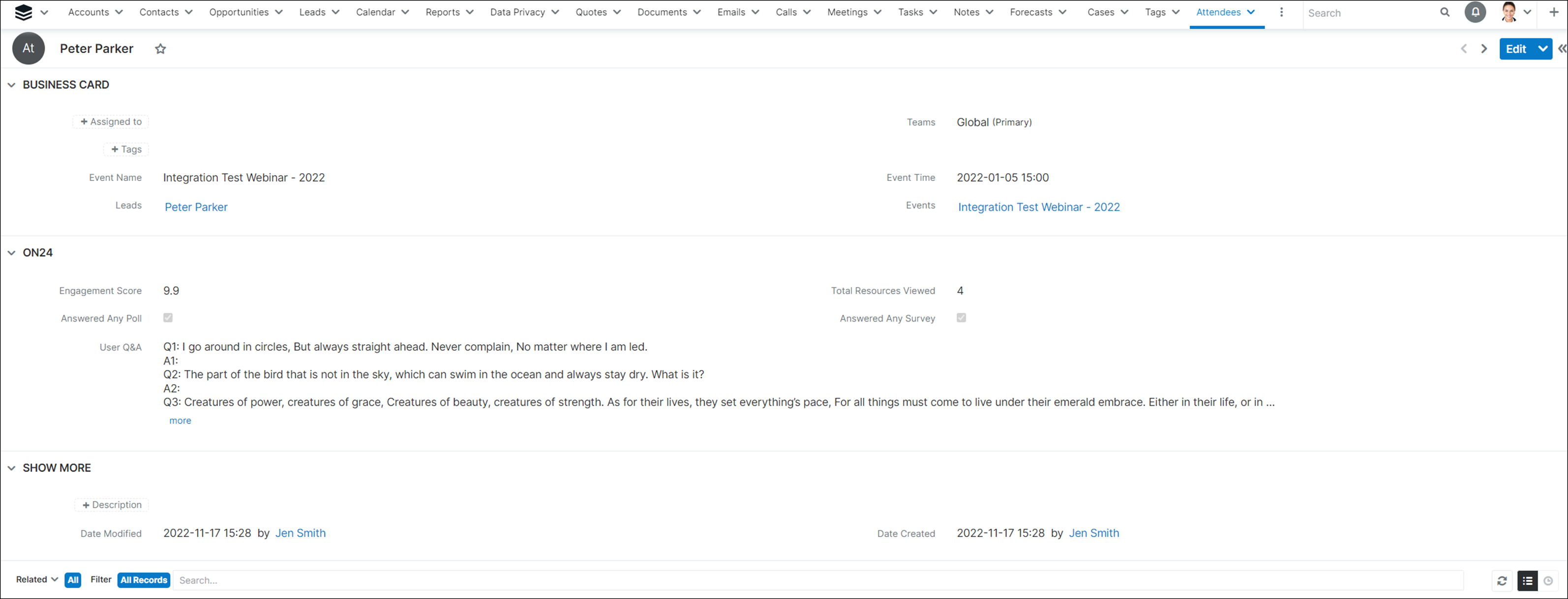 Custom Module for Webinar Activity 2