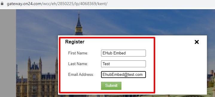 Register via eHub Form