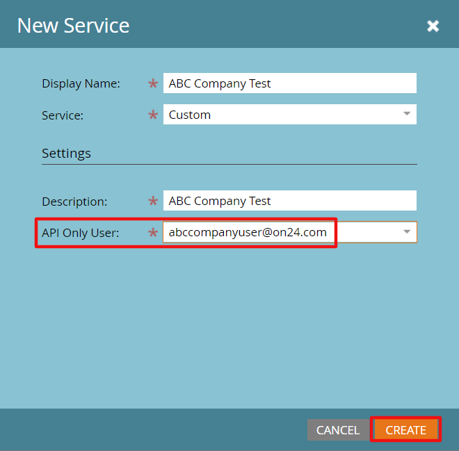 API Only User Field