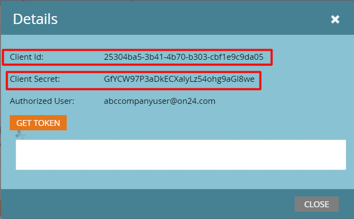 Details of Client Id and Client Secret