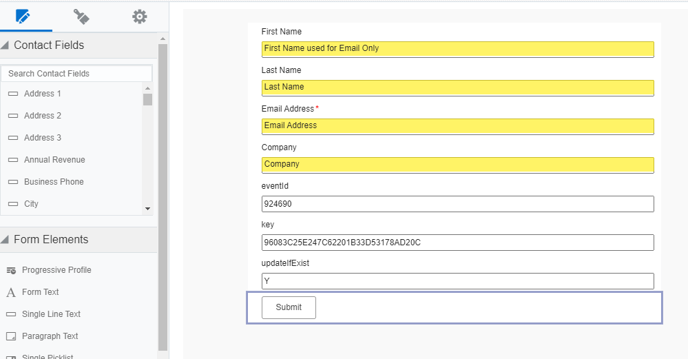 Contact Fields