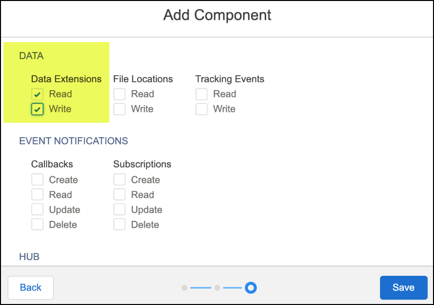Add Data Extensions Component Permissions.png